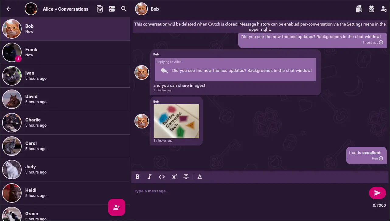 Cwtch: Privacy-Preserving Messaging